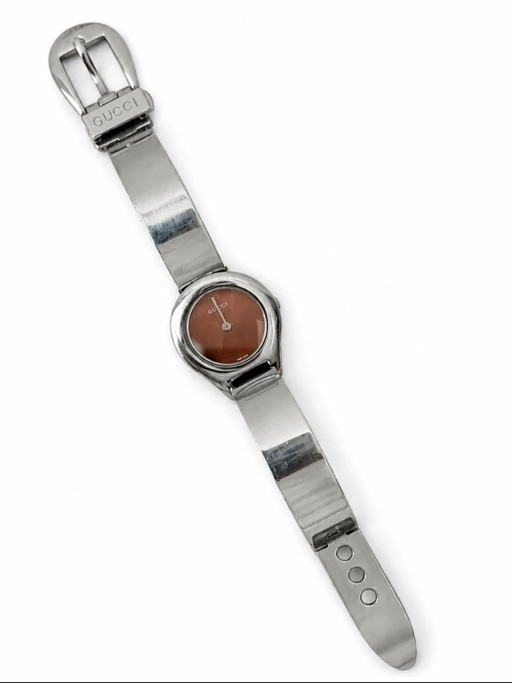 Vintage Gucci 6700L Stainless Steel Bangle Watch - Untested